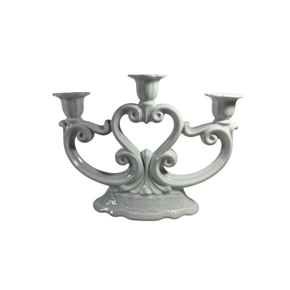 Vintage Seltmann Weiden Bavaria W. Germany Porcelain Candelabra - 7 1/4” Tall - Picture 10 of 11